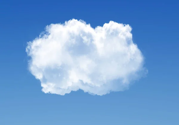 Einzelne Wolke im tiefblauen Gradientenhimmel — Stockfoto