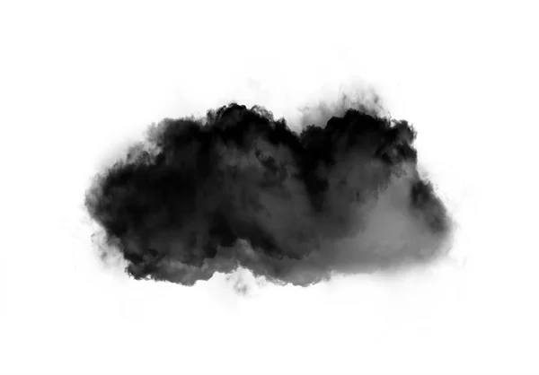 Nuvem redonda de fumaça isolada sobre fundo branco — Fotografia de Stock