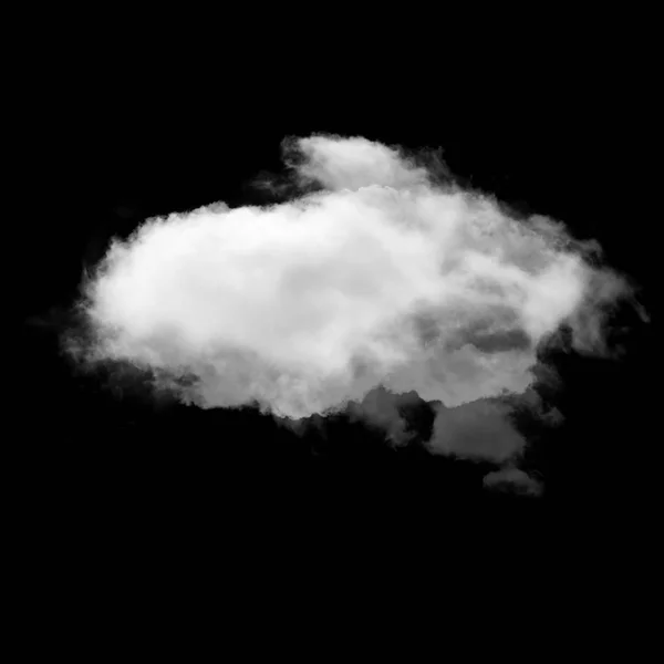 White cloud isolated over black background 3D illustration — Stock Photo, Image