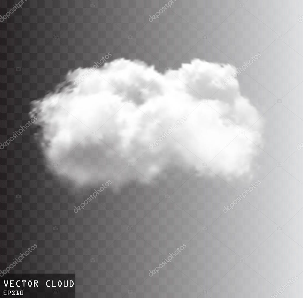 Cloud vector illustration, vector cloud isolated over transparen