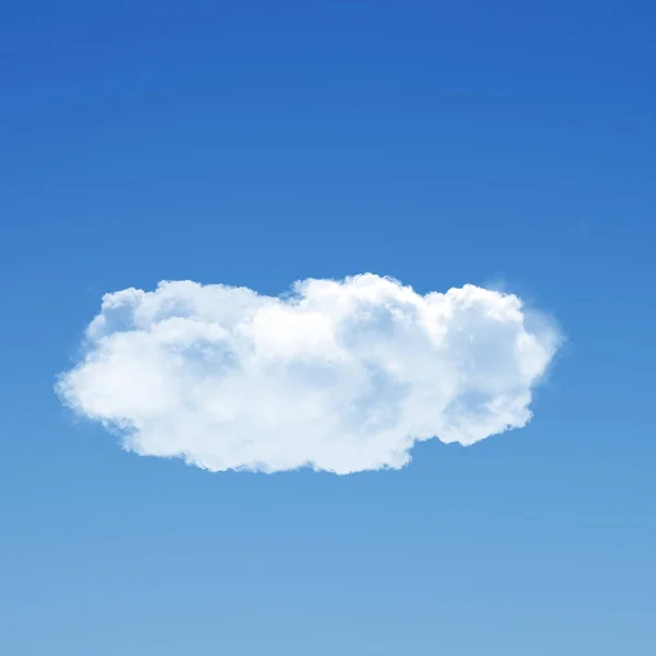 Felhő felett kék ég háttér 3D-s illusztráció, egyetlen elszigetelt — Stock Fotó