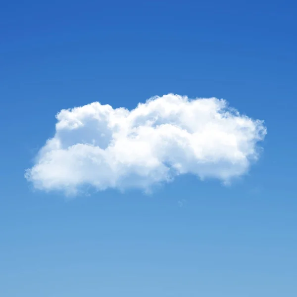Cloud isoleret over blå himmel baggrund 3D illustration, enkelt - Stock-foto