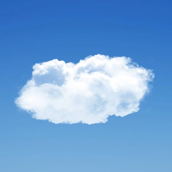 Wolke isoliert über blauem Himmel Hintergrund 3D-Illustration, Single — Stockfoto