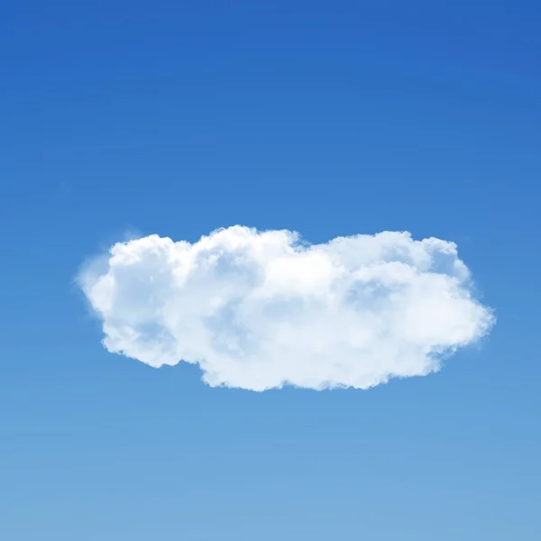 Wolke isoliert über blauem Himmel Hintergrund 3D-Illustration, Single — Stockfoto