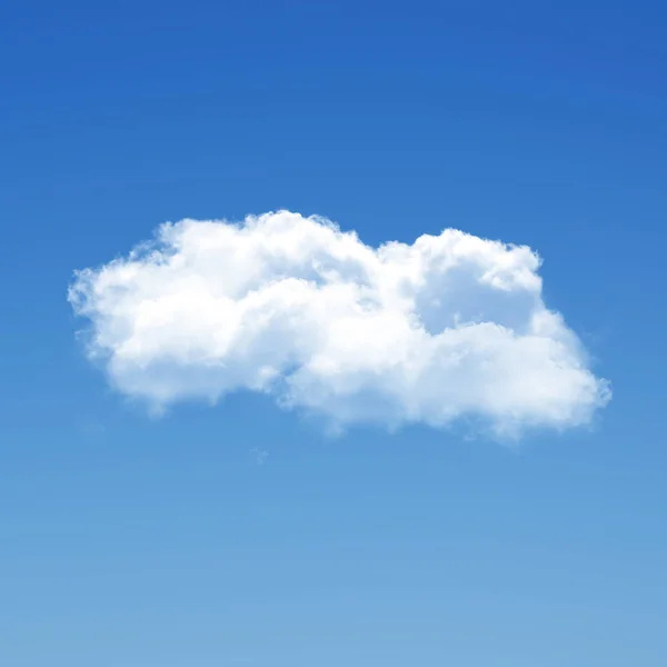 Cloud isoleret over blå himmel baggrund 3D illustration, enkelt - Stock-foto