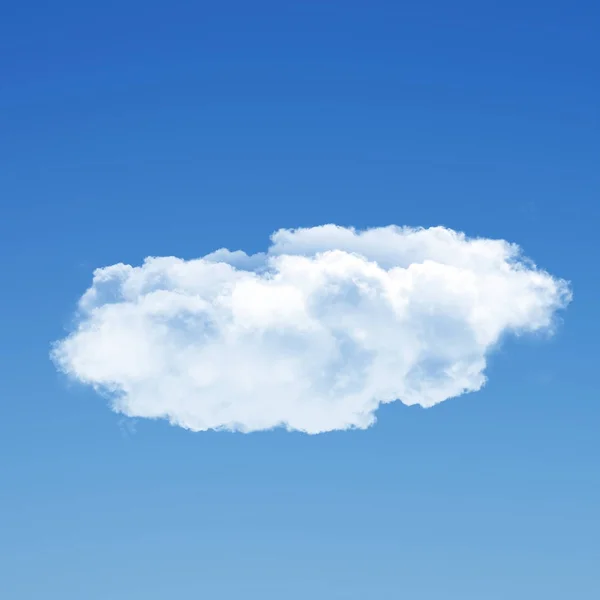 Хмара ізольована на фоні блакитного неба 3D ілюстрація, одинарна — стокове фото