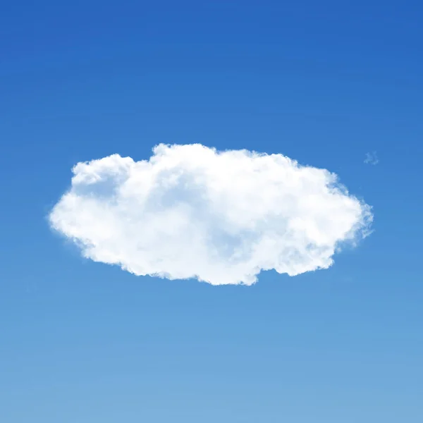 Wolke isoliert über blauem Himmel Hintergrund 3D-Illustration, Single — Stockfoto