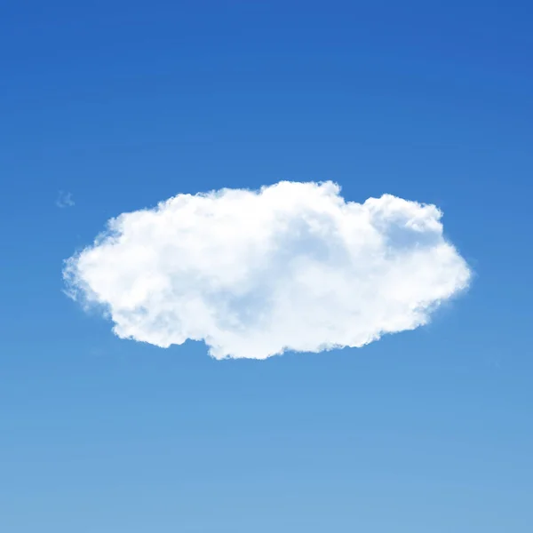 Wolke isoliert über blauem Himmel Hintergrund 3D-Illustration, Single — Stockfoto