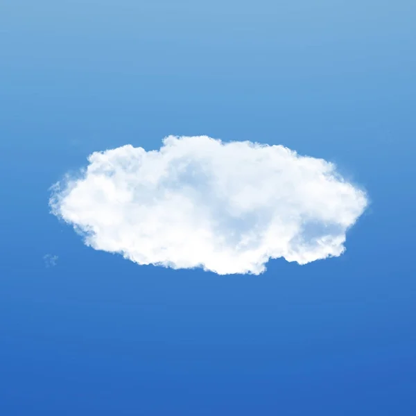 Nube aislada sobre fondo azul del cielo Ilustración 3D, sola —  Fotos de Stock