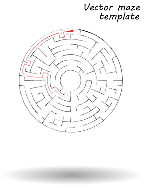 Illustration vectorielle labyrinthe, logos et idées de fonds abstraits — Image vectorielle