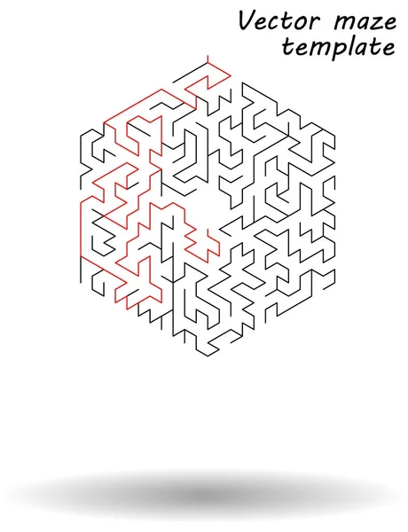 Maze vector illustration, logos and abstract backgrounds ideas — Stock Vector
