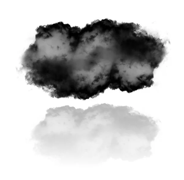 Forme nuageuse avec illustration réfléchissante, nuage de fumée — Photo