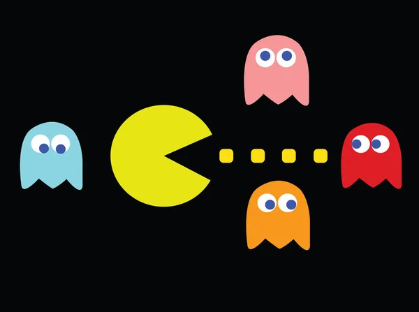 Pac-Man tema del juego — Archivo Imágenes Vectoriales