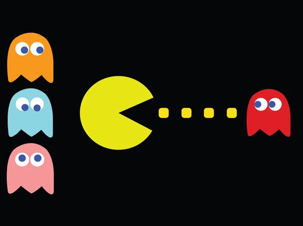 Θέμα παιχνίδι Pac-Man — Διανυσματικό Αρχείο