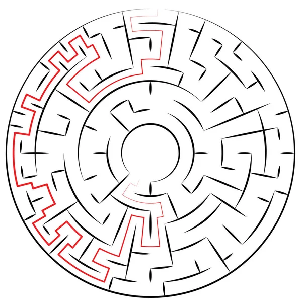 Ilustracja wektorowa labirynt, labirynt kształt na białym tle nad białym ba — Wektor stockowy