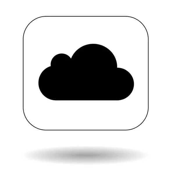 Icloud vector pictogram, knop illustratie — Stockvector