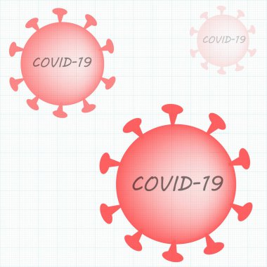Coronavirus hastalığı covid-19 vektör illüstrasyon arka planı