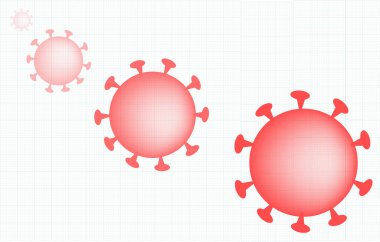 Coronavirus hastalığı covid-19, ebola, Hiv vektör illüstrasyon geçmişi