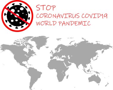 Coronavirus vektör illüstrasyonunu durdur