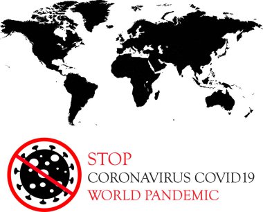 Coronavirus vektör illüstrasyonunu durdur