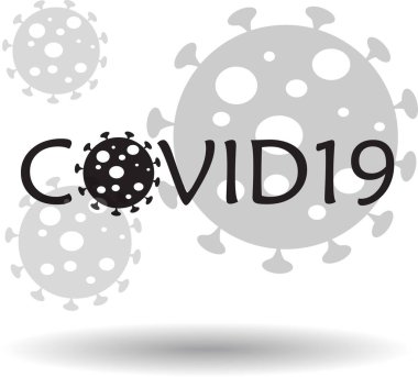 Coronavirus COVID19 vektör illüstrasyonunu durdur