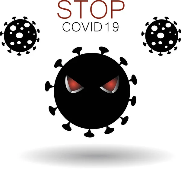 停止Coronavirus Covid19矢量图解 — 图库矢量图片