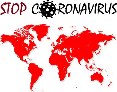 Coronavirus COVID19 vektör illüstrasyonunu durdur