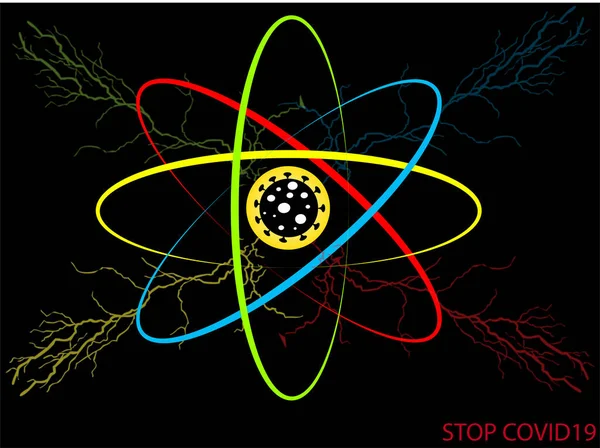 Stoppa Coronavirus Covid19 Pandemisk Vektor Illustration — Stock vektor