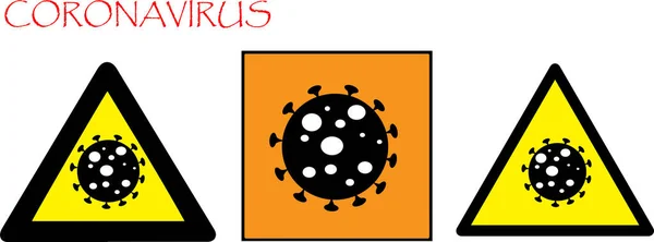 Detener Coronavirus Signos Vector Ilustración — Archivo Imágenes Vectoriales