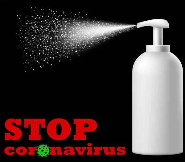 Detener Coronavirus Covid19 Vector Ilustración — Vector de stock