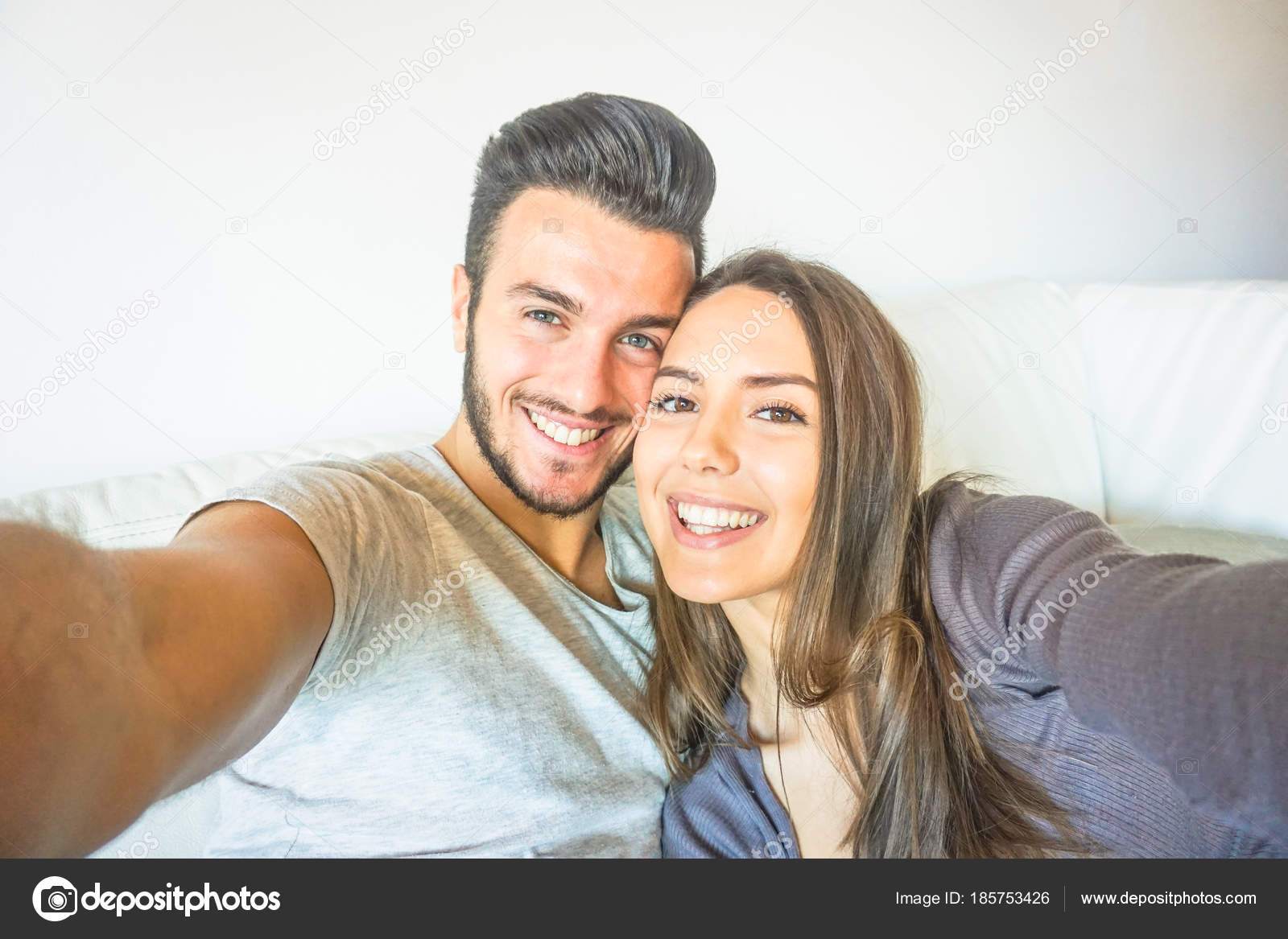 galleries young couple selfie