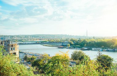 Panoramik Belgrad, Sırbistan.