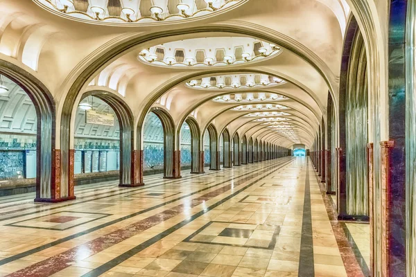 Station de métro Mayakovskaya à Moscou, Russie — Photo