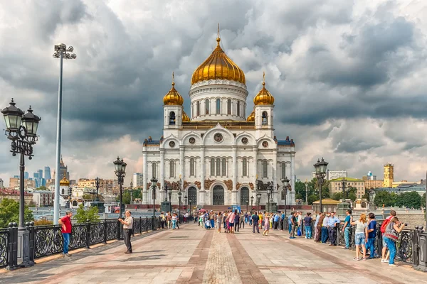 Catedral de Cristo Salvador, marco icônico em Moscou, Rússia — Fotografia de Stock