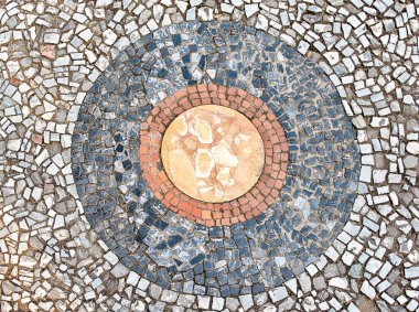 Mozaik yerde içinde Villa d'Este, Tivoli, İtalya