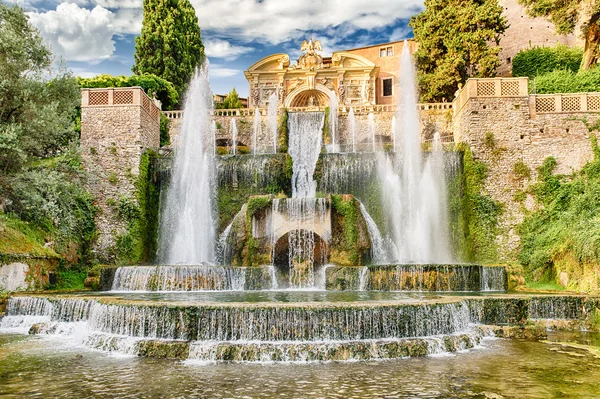 Neptunova kašna, Villa d'Este, Tivoli, Itálie — Stock fotografie