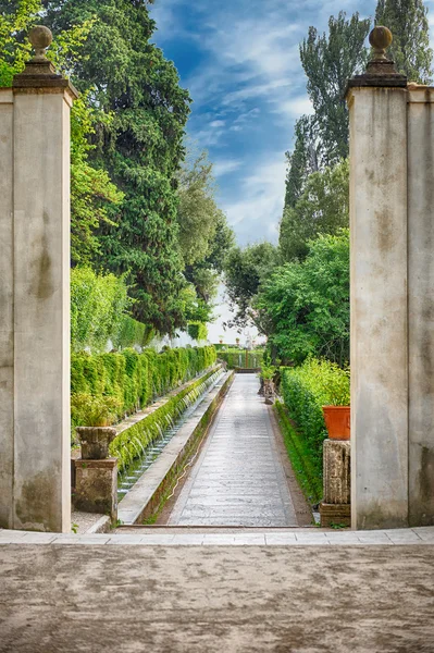 Vnitřní Villa d'Este, Tivoli, Itálie — Stock fotografie