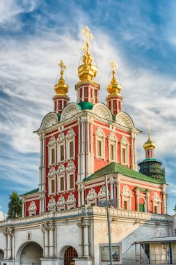 Ortodoks Kilisesi Novodevichy Manastırı, Moskova, Rusya'nın ikonik Simgesel Yapı içinde