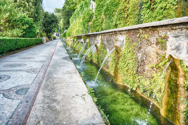 The hundred fountains, Villa d'Este, Tivoli, Italy