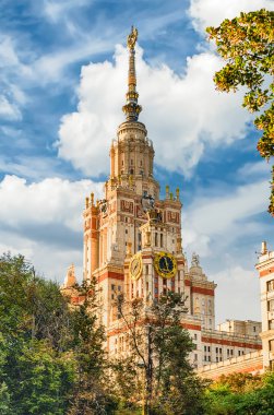 Moskova, Rusya'nın bina Lomonosov Devlet Üniversitesi