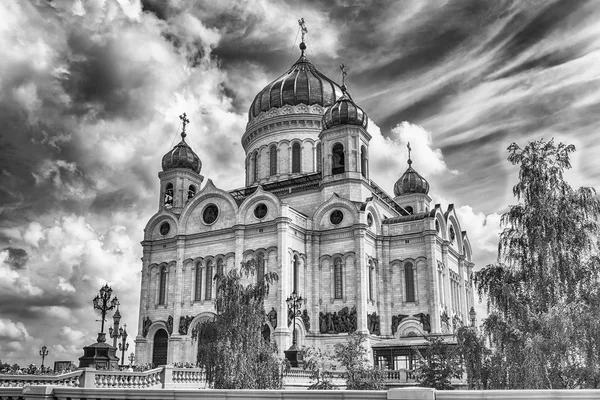 Собор Христа Спасителя, знаковая достопримечательность Москвы, Россия — стоковое фото