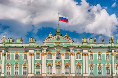 Kış Sarayı, Hermitage Müzesi, St. Petersburg, Rusya'nın cephe
