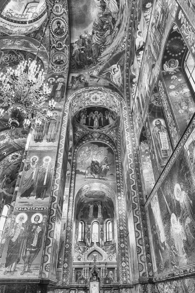 Chiesa del Salvatore su Sangue, interno, San Pietroburgo, Russia — Foto Stock