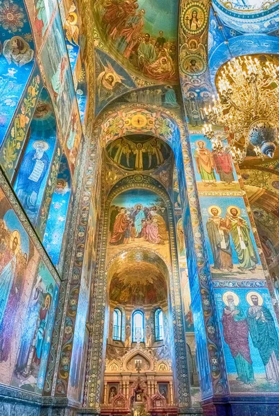 Iglesia del Salvador sobre la Sangre, interior, San Petersburgo, Rusia — Foto de Stock