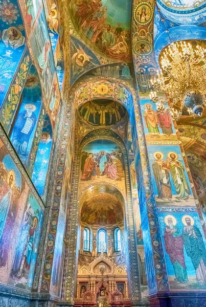 Chiesa del Salvatore su Sangue, interno, San Pietroburgo, Russia — Foto Stock