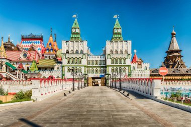 İkonik karmaşık Izmailovskiy Kremlin, Moskova, Rusya