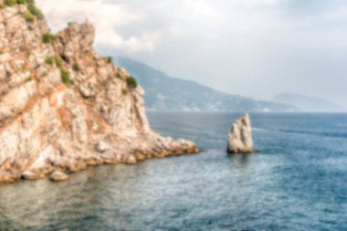 Karadeniz, Crimea üzerinde doğal kıyı şeridi ile ufuk arka plan