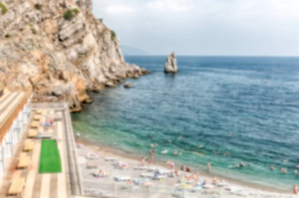 Розфокусовані фону з мальовничими берегової лінії, на березі Чорного моря, Крим — стокове фото