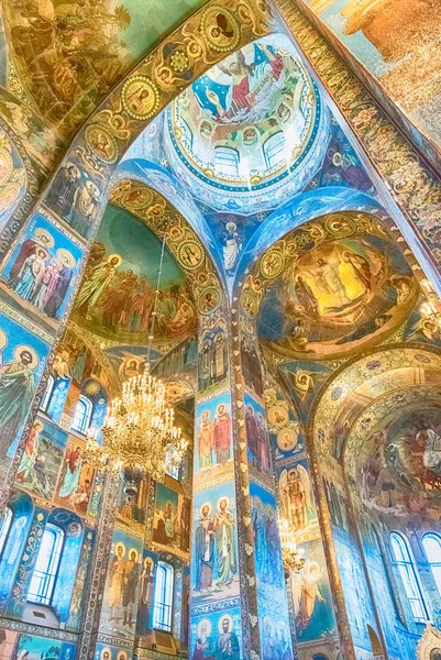 Erlöserkirche auf Blut, Innenraum, St. Peter-burg, Russland — Stockfoto