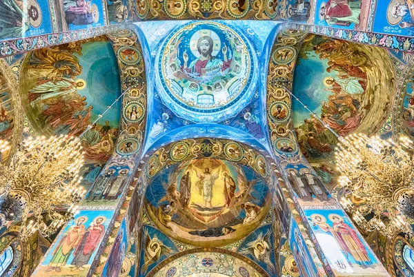 Erlöserkirche auf Blut, Innenraum, St. Peter-burg, Russland — Stockfoto